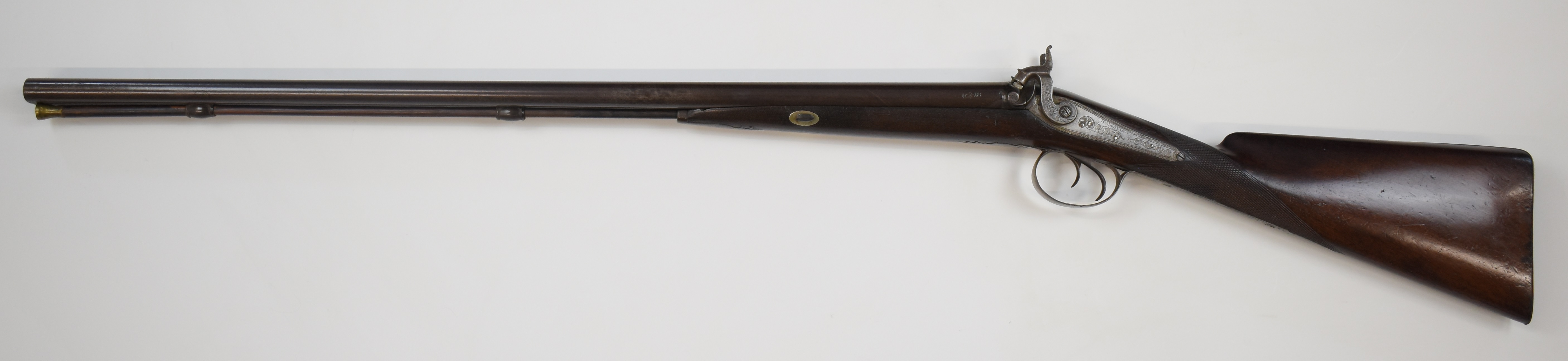 Hambling of Totness 16 bore percussion hammer action double barreled side by side muzzle loading - Image 7 of 13