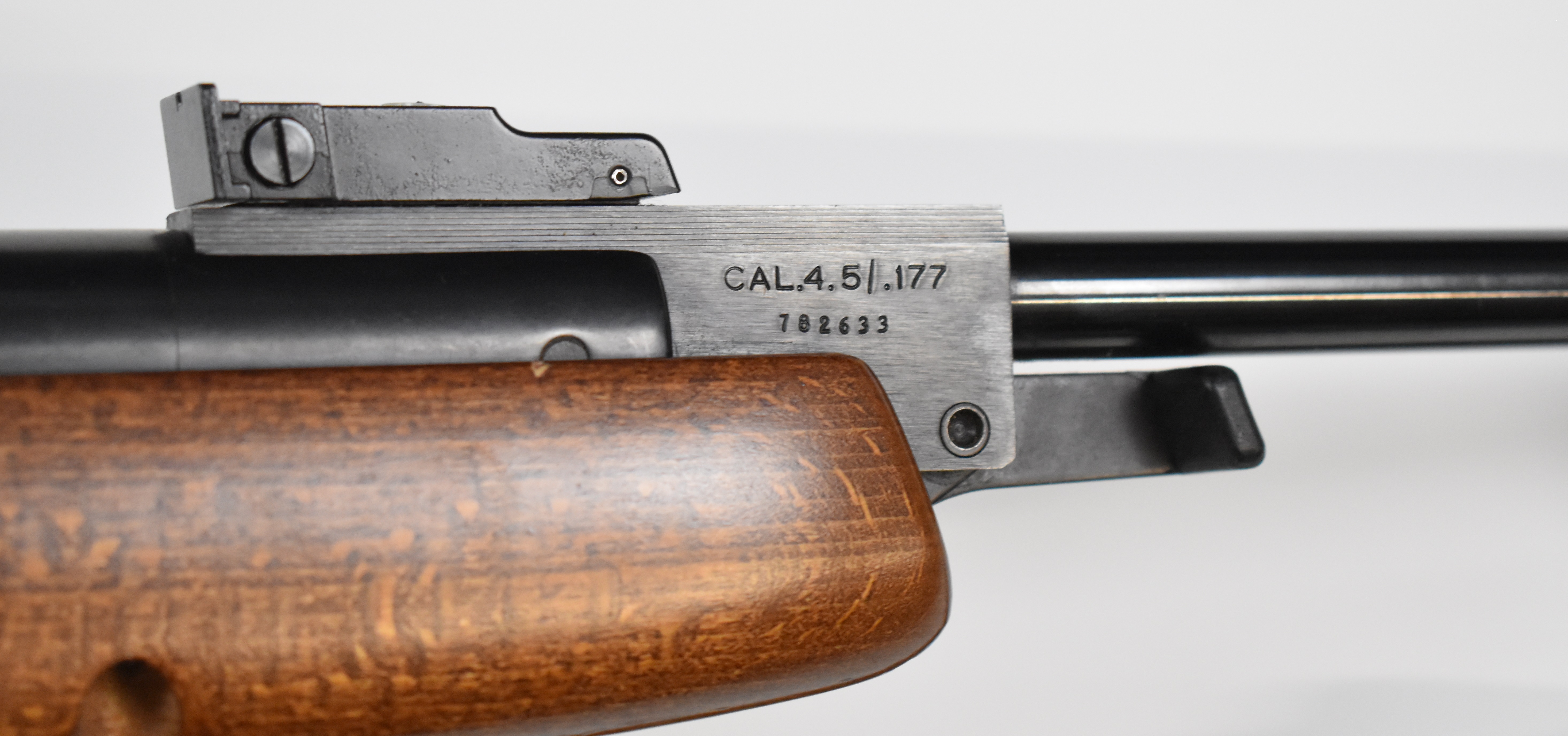 Webley Omega .177 air rifle with chequered semi-pistol grip, raised cheek piece, padded canvas and - Image 6 of 12