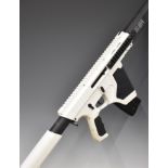 Crosman ST-1 .177 semi-automatic assault style air rifle with white composite body, tactical