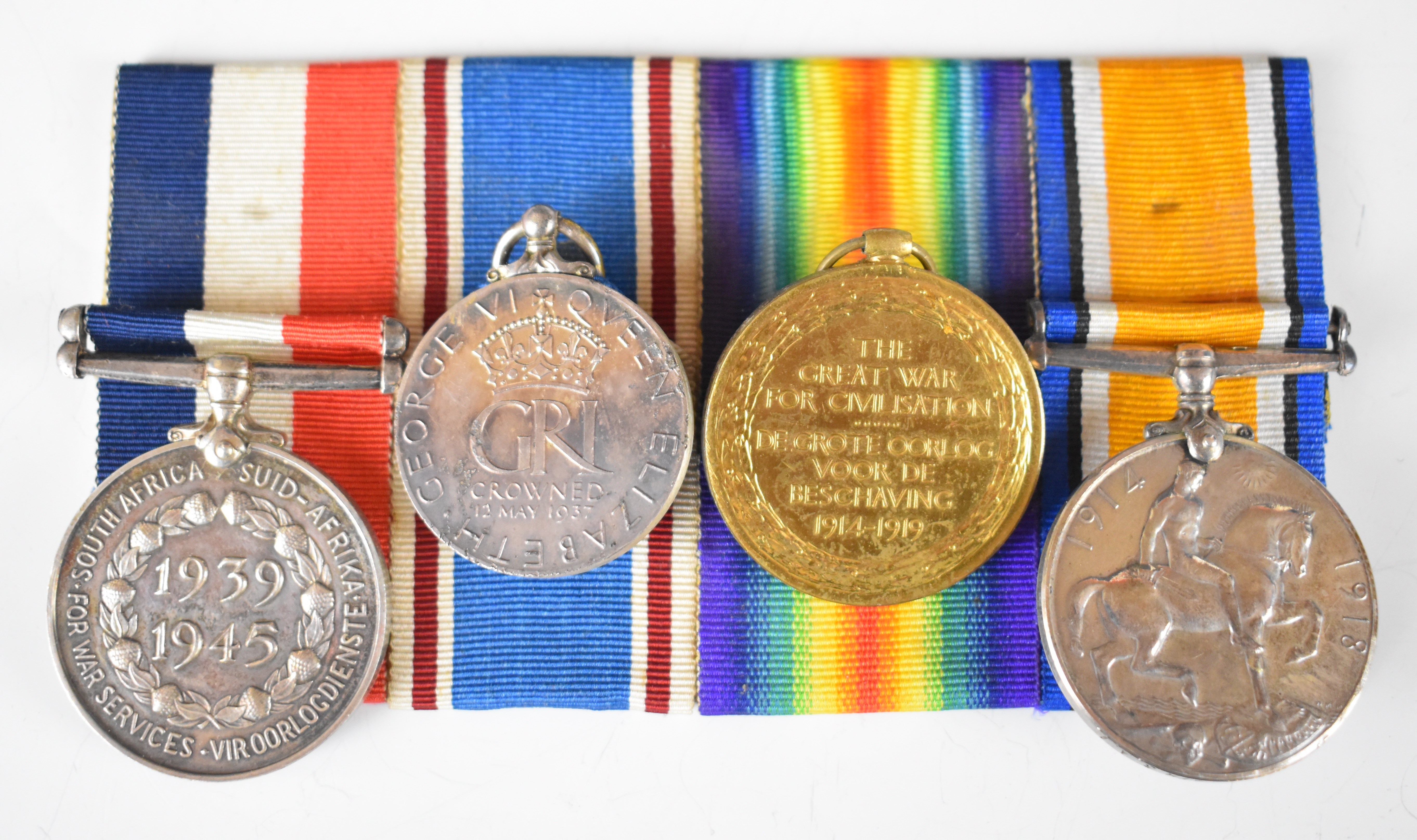 South Africa WW1 medal pair comprising War Medal and Victory Medal named to Cpl J Morgan, 4th - Image 5 of 5