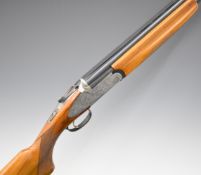 Rizzini 12 bore over and under ejector shotgun with engraved sidelock plates, trigger guard,