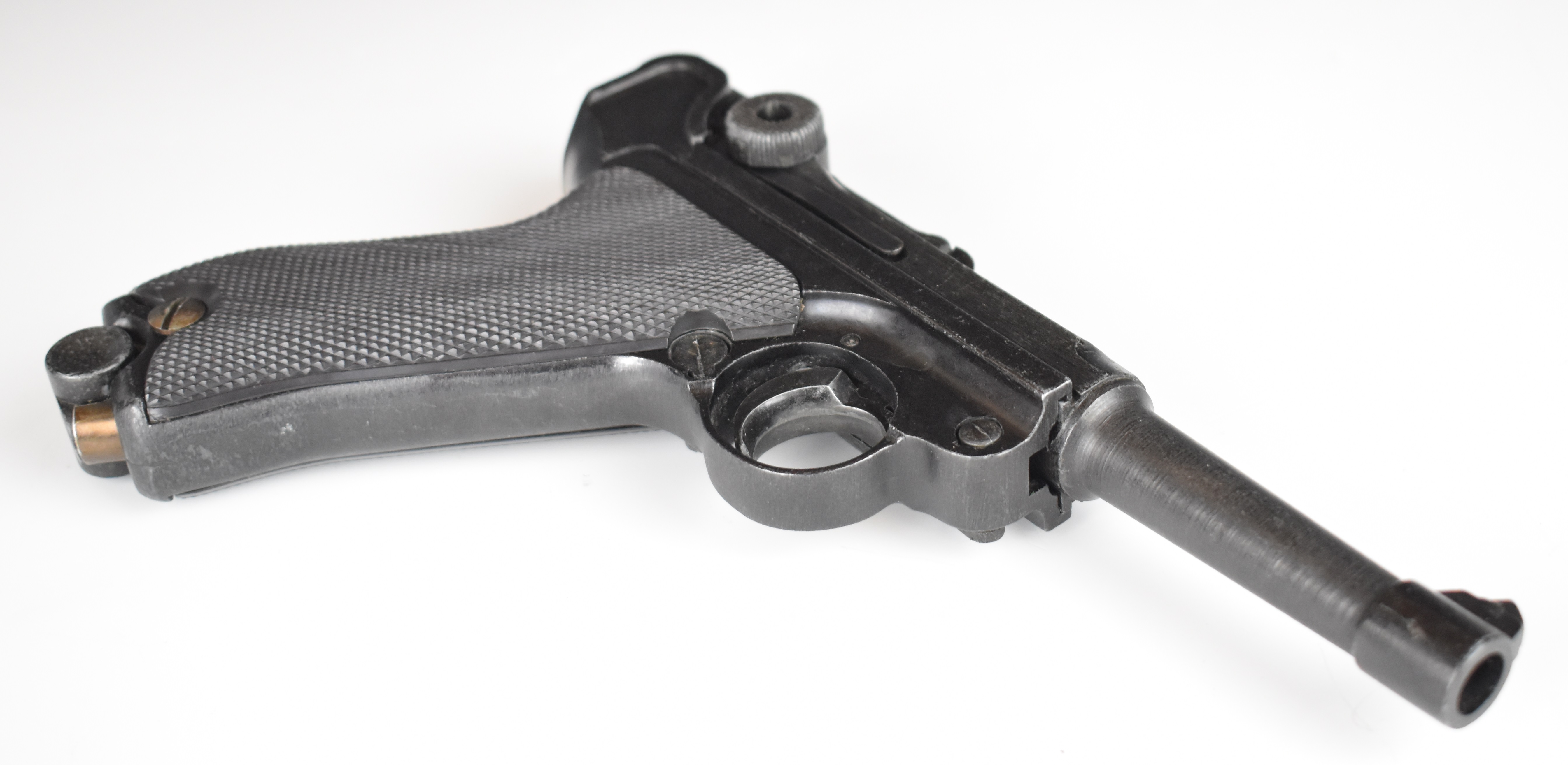 RMI P-08 Parabellum Selbstloade Militarish Luger pistol with chequered grips and dummy rounds, in - Image 5 of 24