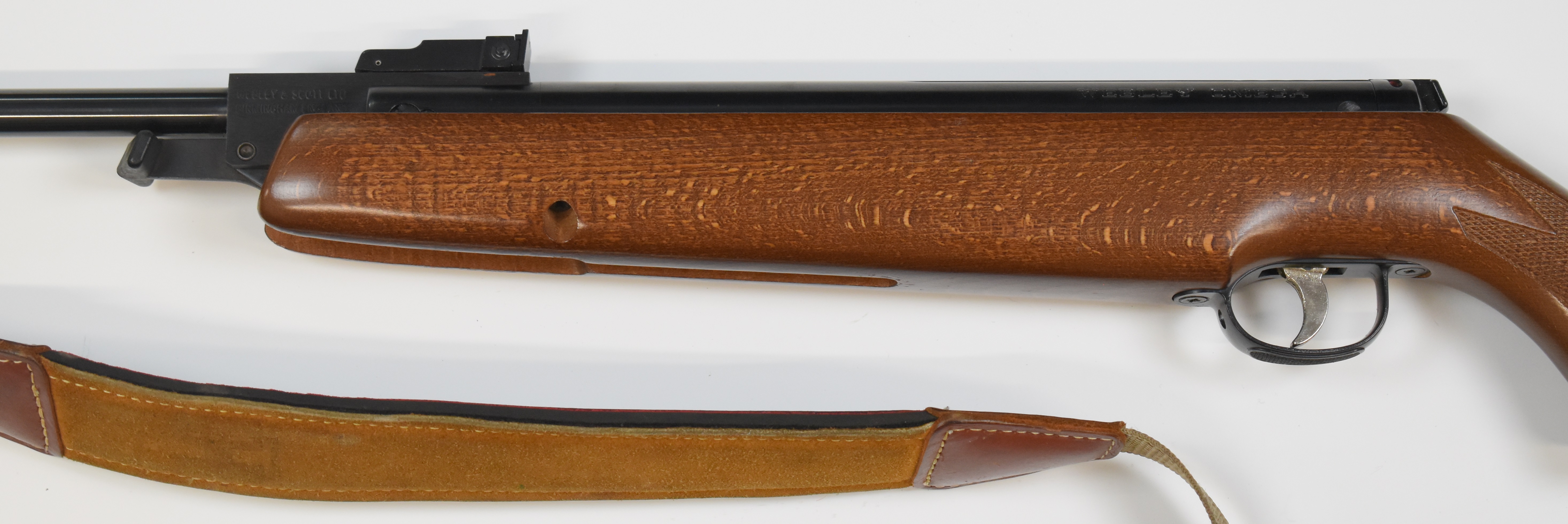 Webley Omega .177 air rifle with chequered semi-pistol grip, raised cheek piece, padded canvas and - Image 9 of 12