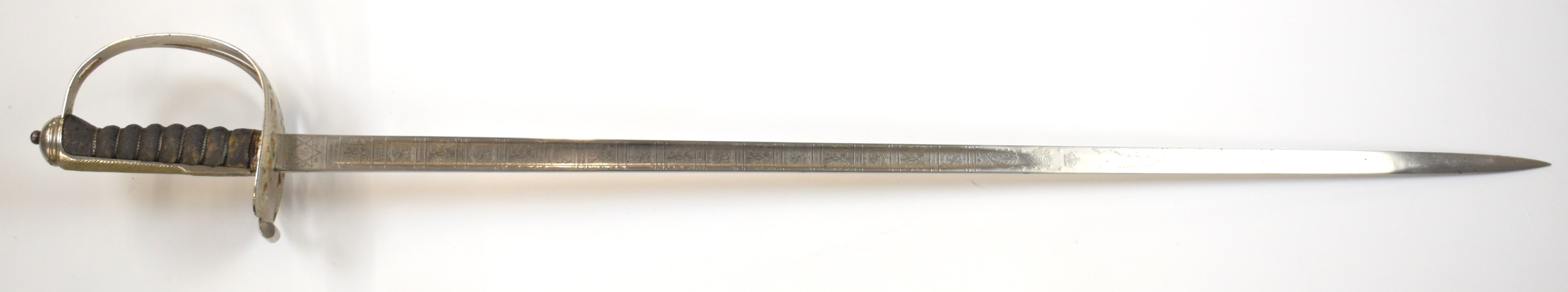 British Army 1854 pattern Scots Guard Foot Guards officer's sword by Wilkinson, number 72148, the - Image 4 of 16