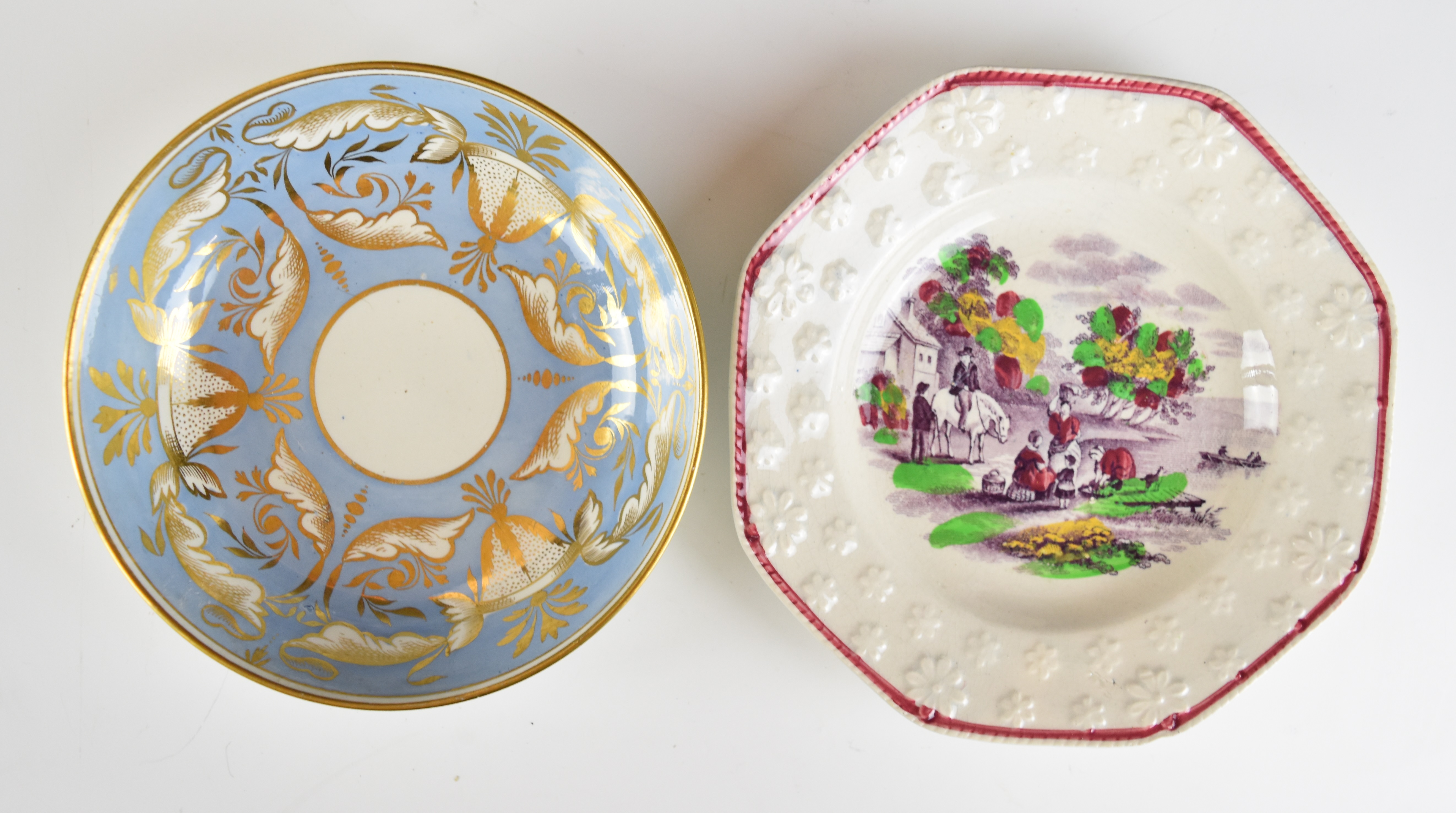 19thC cabinet plates and dishes including Copeland and Garrett, Yates, Flight Barr and Barr plates - Image 4 of 11