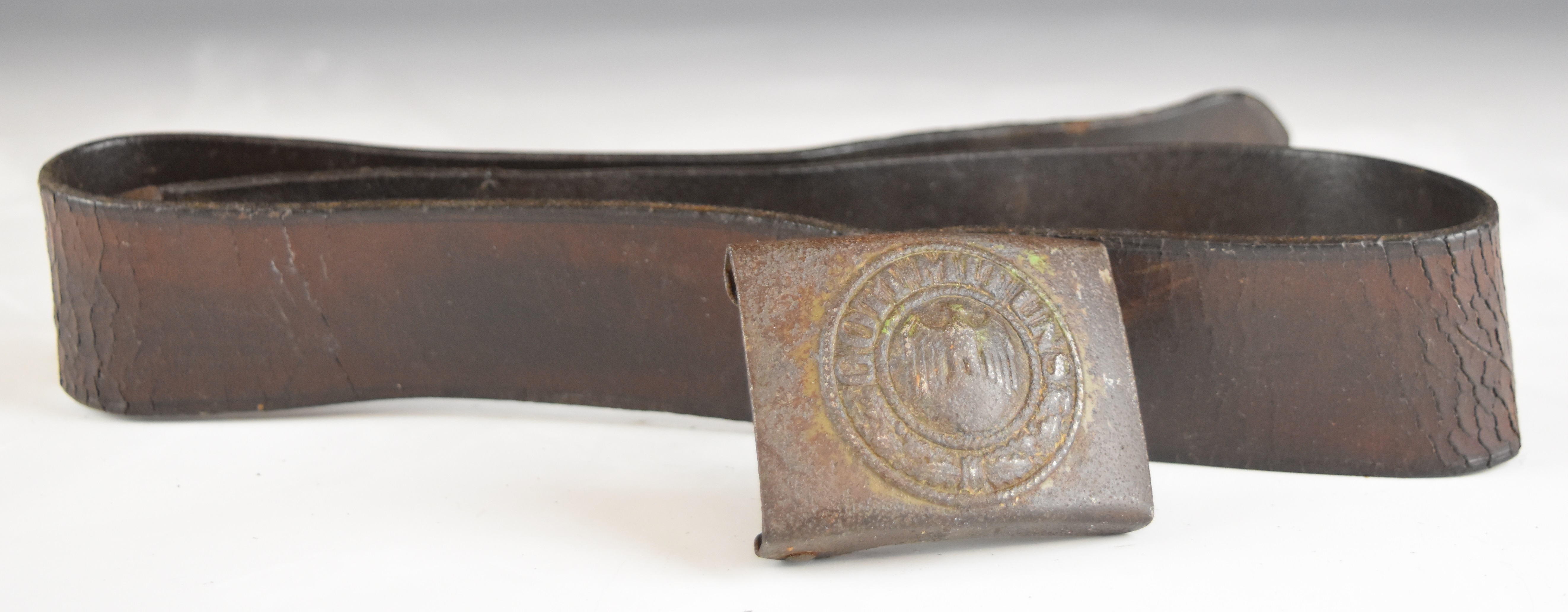 German WW2 Nazi Third Reich belt buckle and belt - Image 4 of 4