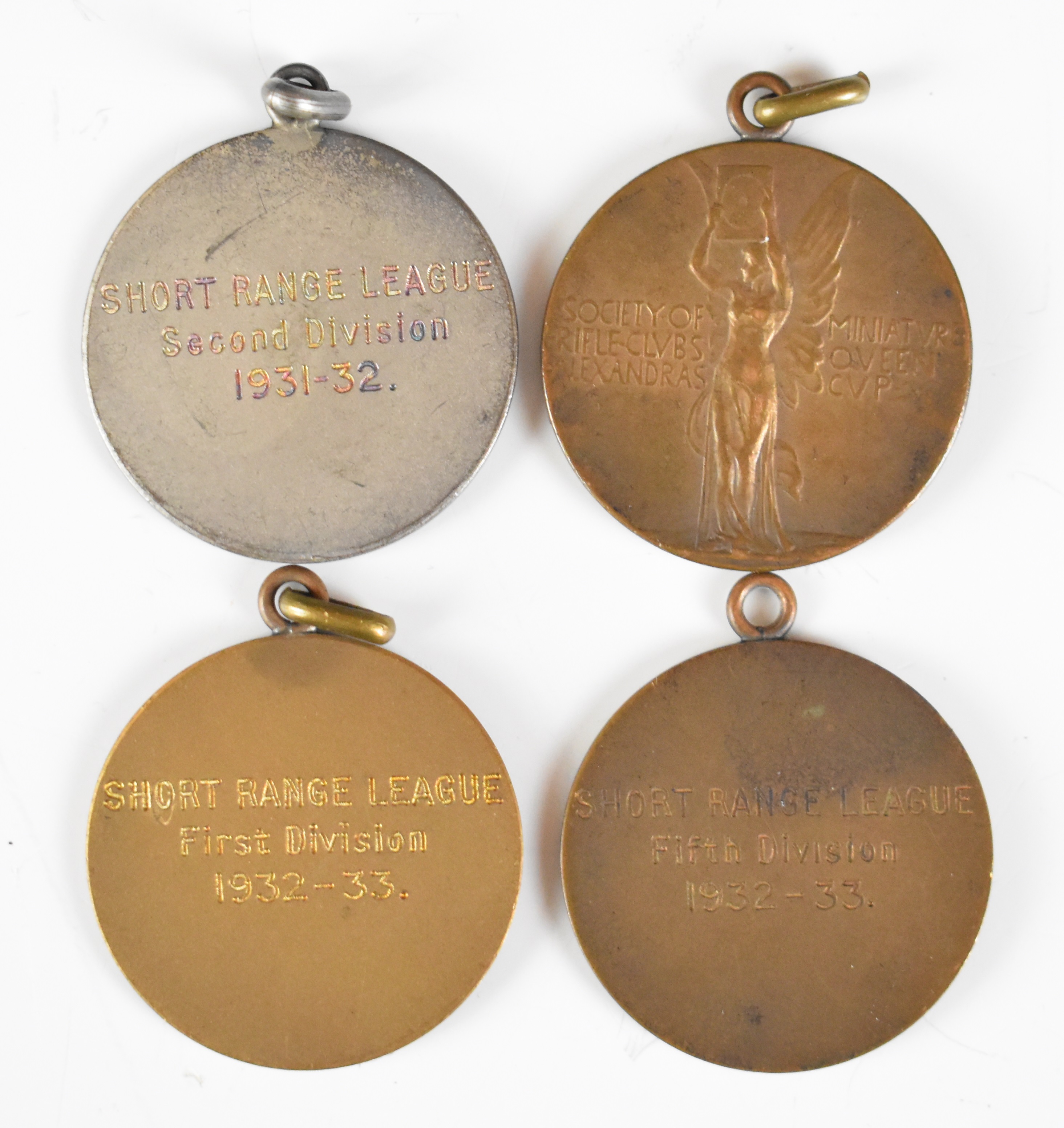 Eight Society of Miniature Rifle Clubs medals comprising two hallmarked silver examples (one - Image 5 of 8