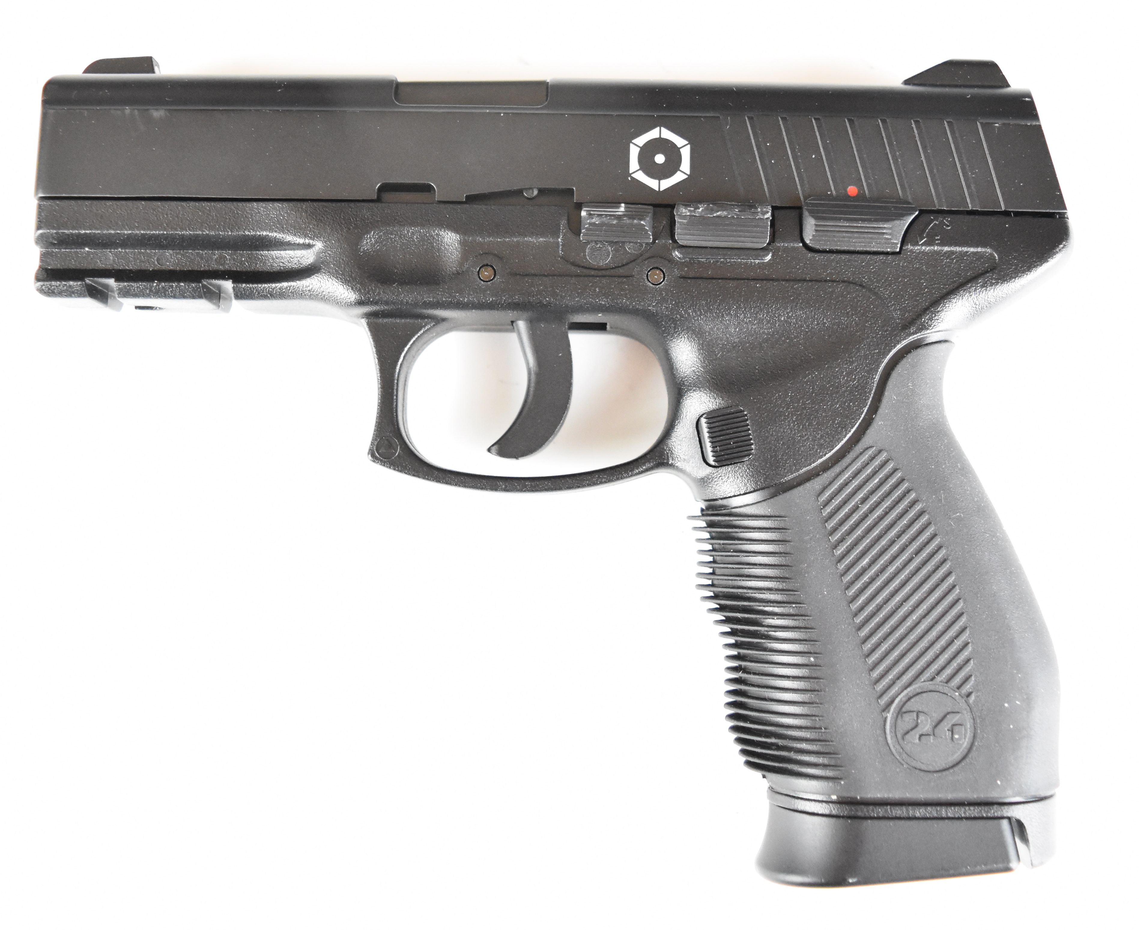 Cybergun 24/7 6mm CO2 airsoft pistol with textured rubber grips, multi-shot magazine and fixed - Image 3 of 14