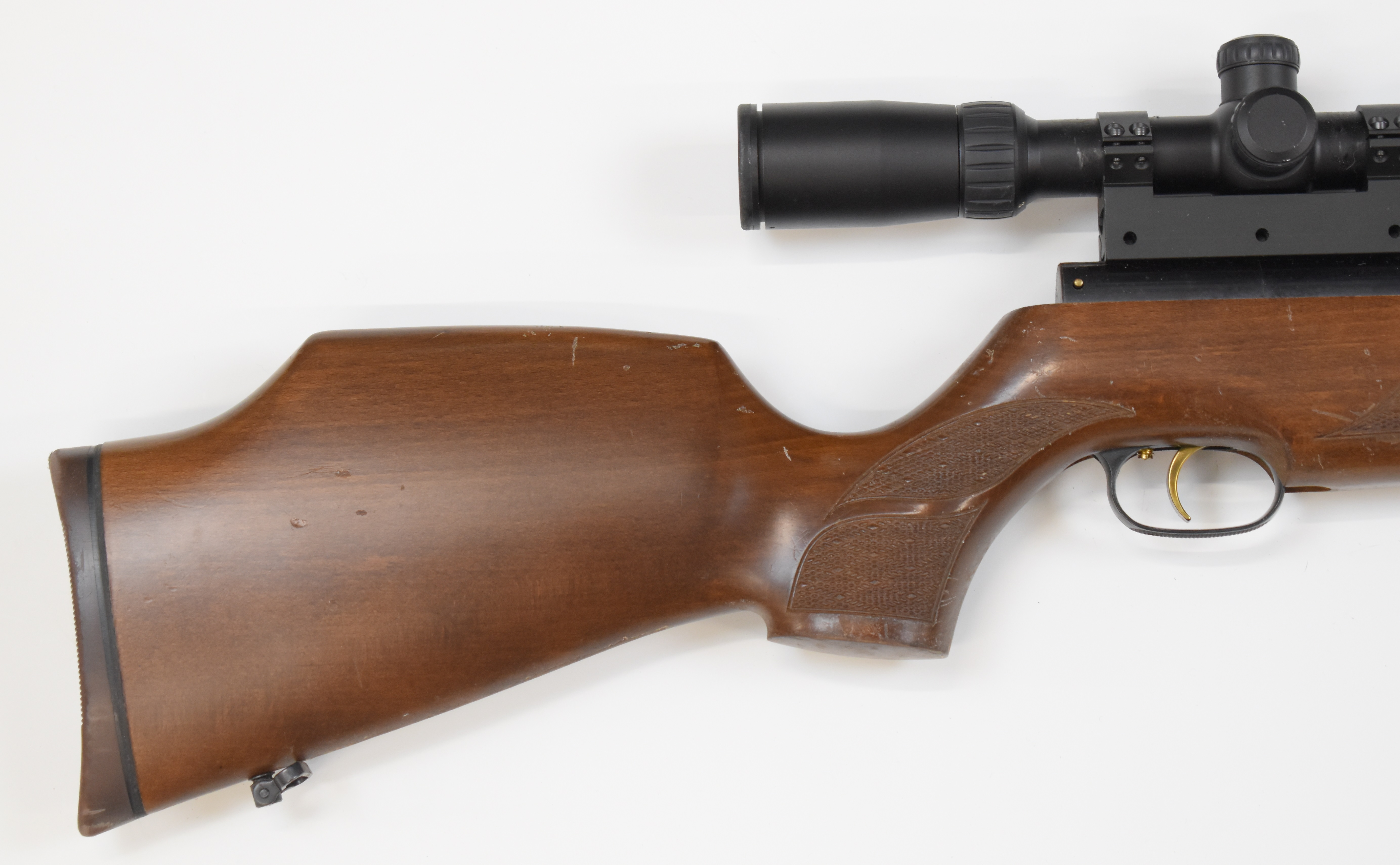 Weihrauch HW97K .177 underlever air rifle with chequered semi-pistol grip, raised cheek piece, sling - Image 3 of 10