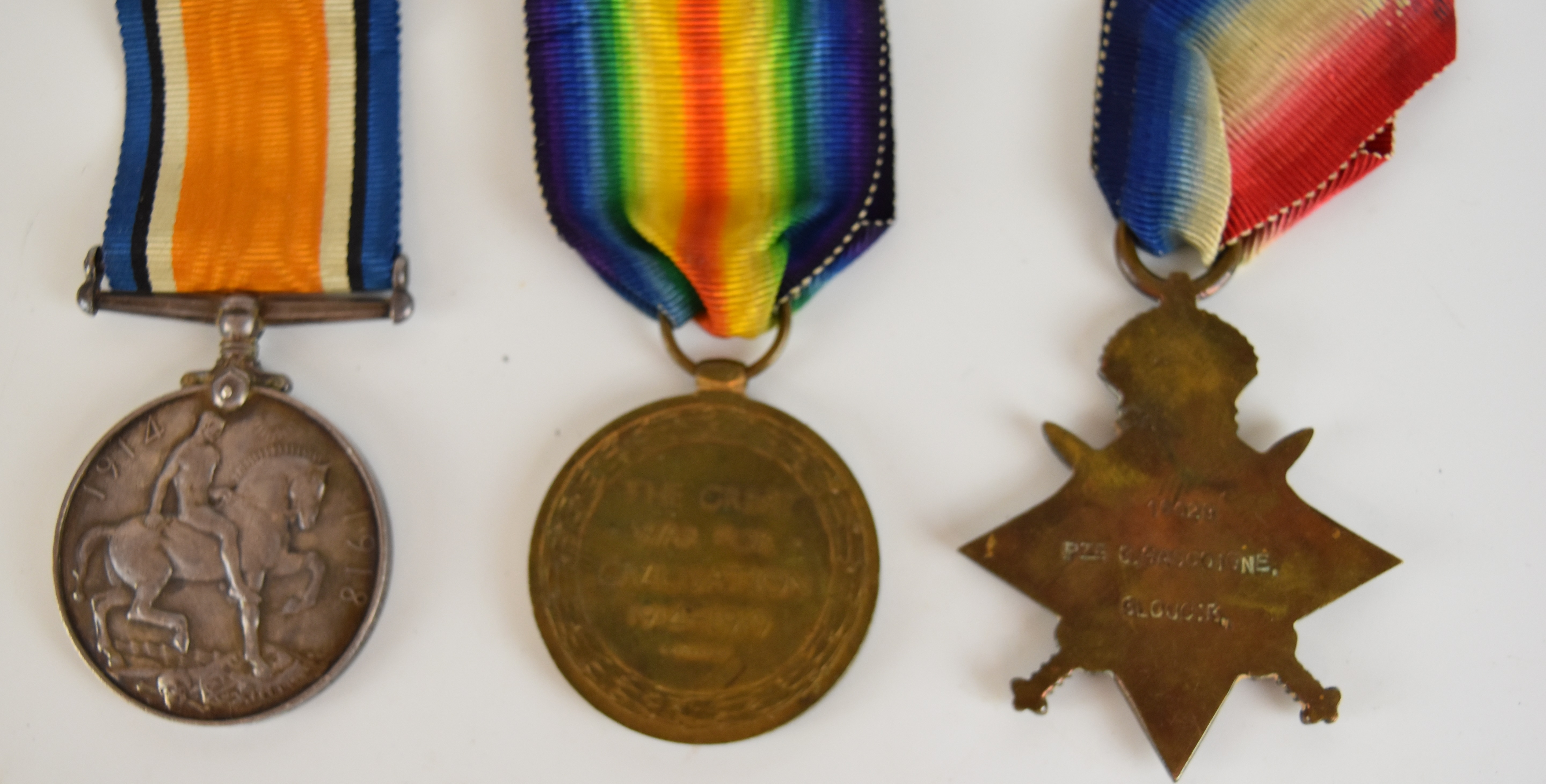 British Army WW1 medal trio comprising 1914/1915 Star, War Medal and Defence Medal named to 16029 - Image 2 of 2