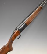 Perazzi MX12 12 bore over under ejector shotgun with engraved locks, underside, trigger guard and