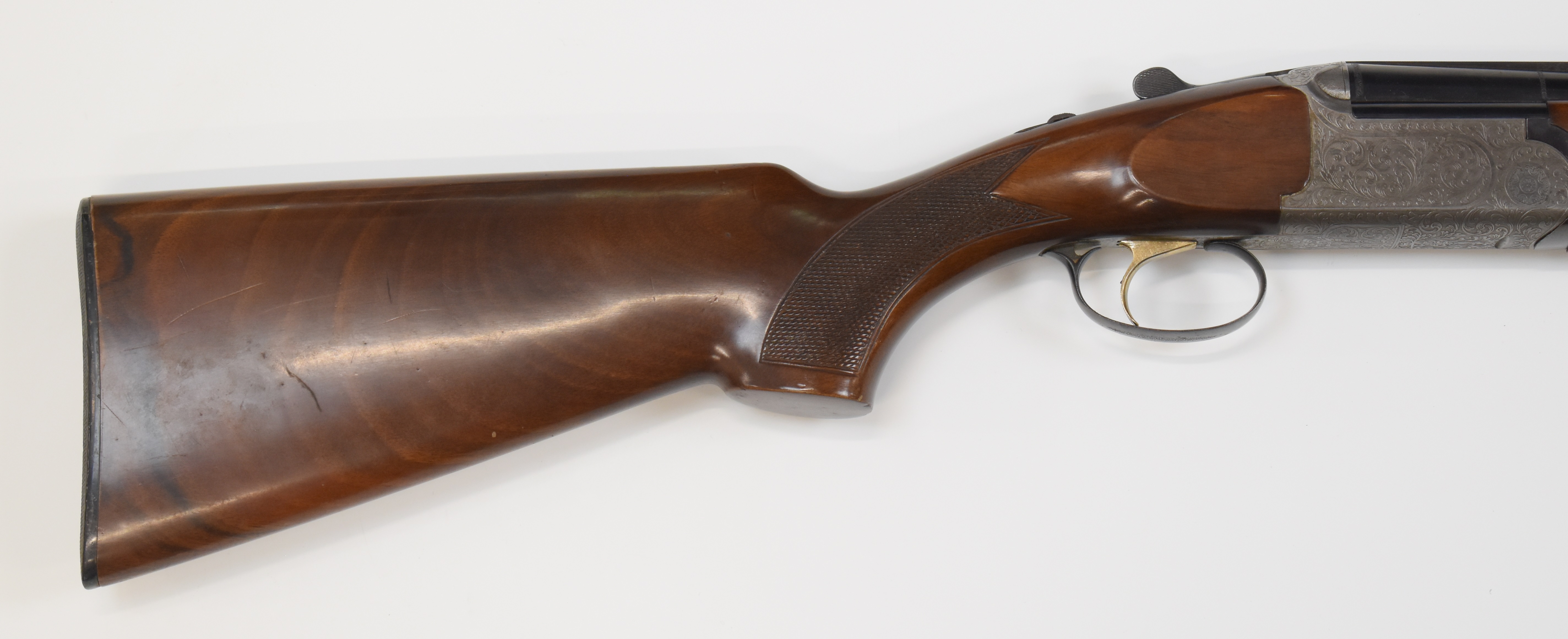 Sabatti 12 bore over under ejector shotgun with engraved lock, underside, top plate, trigger guard - Image 3 of 10