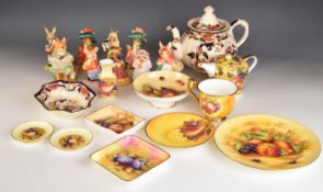 Royal Doulton Bunnykins figures, Border Fine Arts Beatrix Potter figures, Mason's Mandalay teapot,