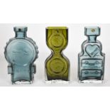 Three Helena Tynell for Riihimaen Lasi Riihimaki glass vases comprising Piironki Chest of Drawers,