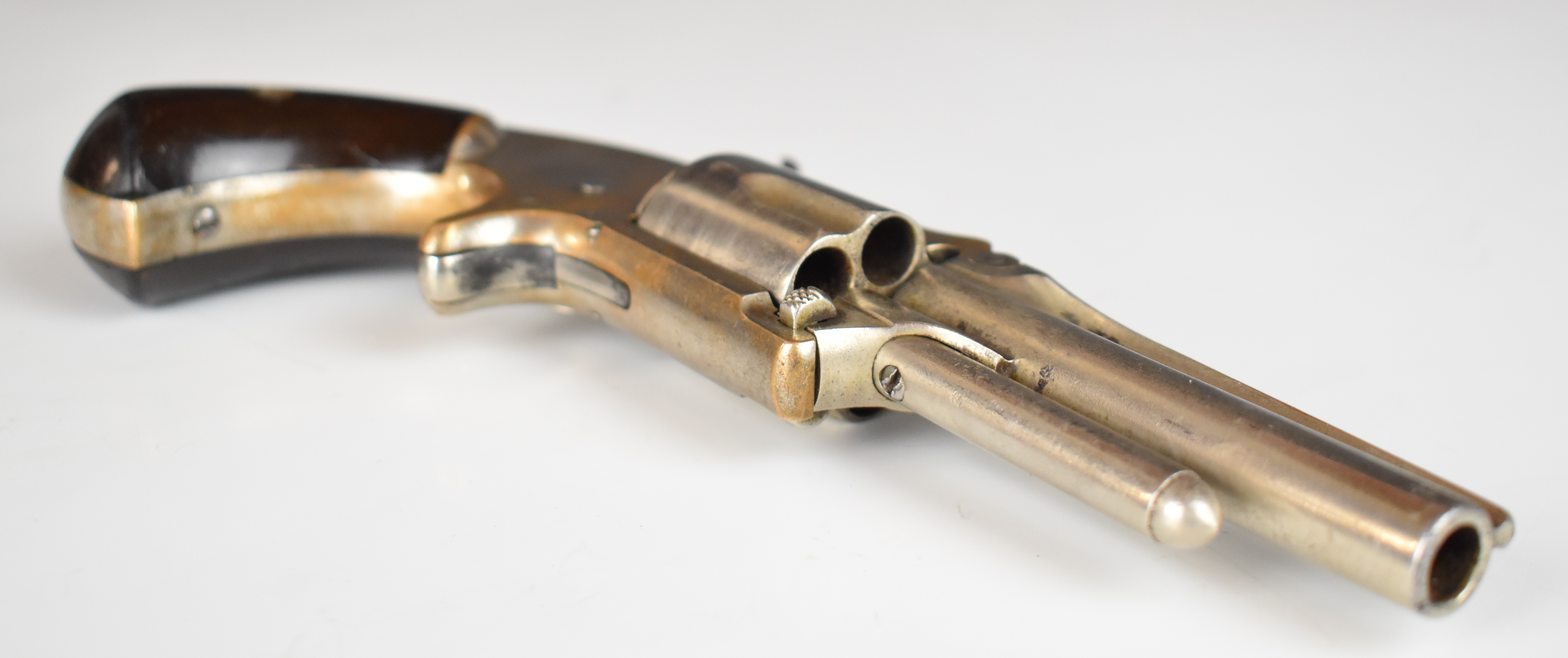 J M Marlin No 82 Standard .32 rimfire five-shot single-action revolver with nickel plated frame, - Image 4 of 13