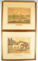 Two Alken sporting interest etchings / prints comprising the hunter and snipe shooting, each 18 x
