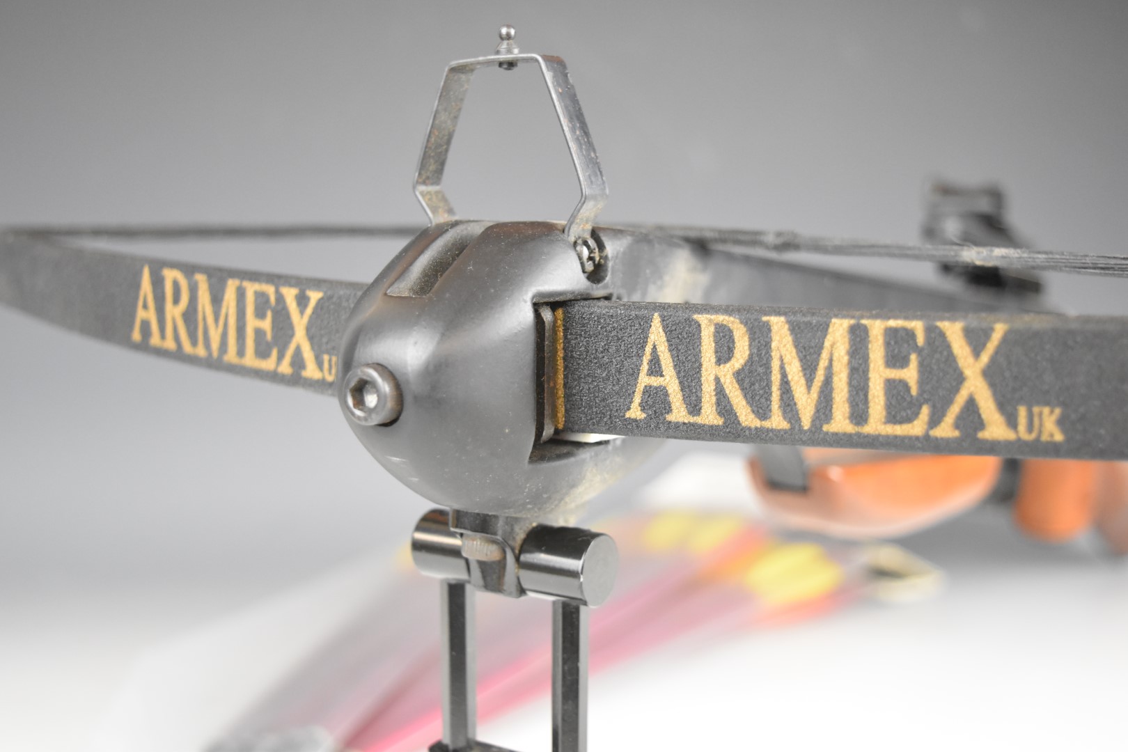 Armex crossbow with wooden stock and forend and adjustable sights, together with 20 Armex Trueflight - Image 5 of 7