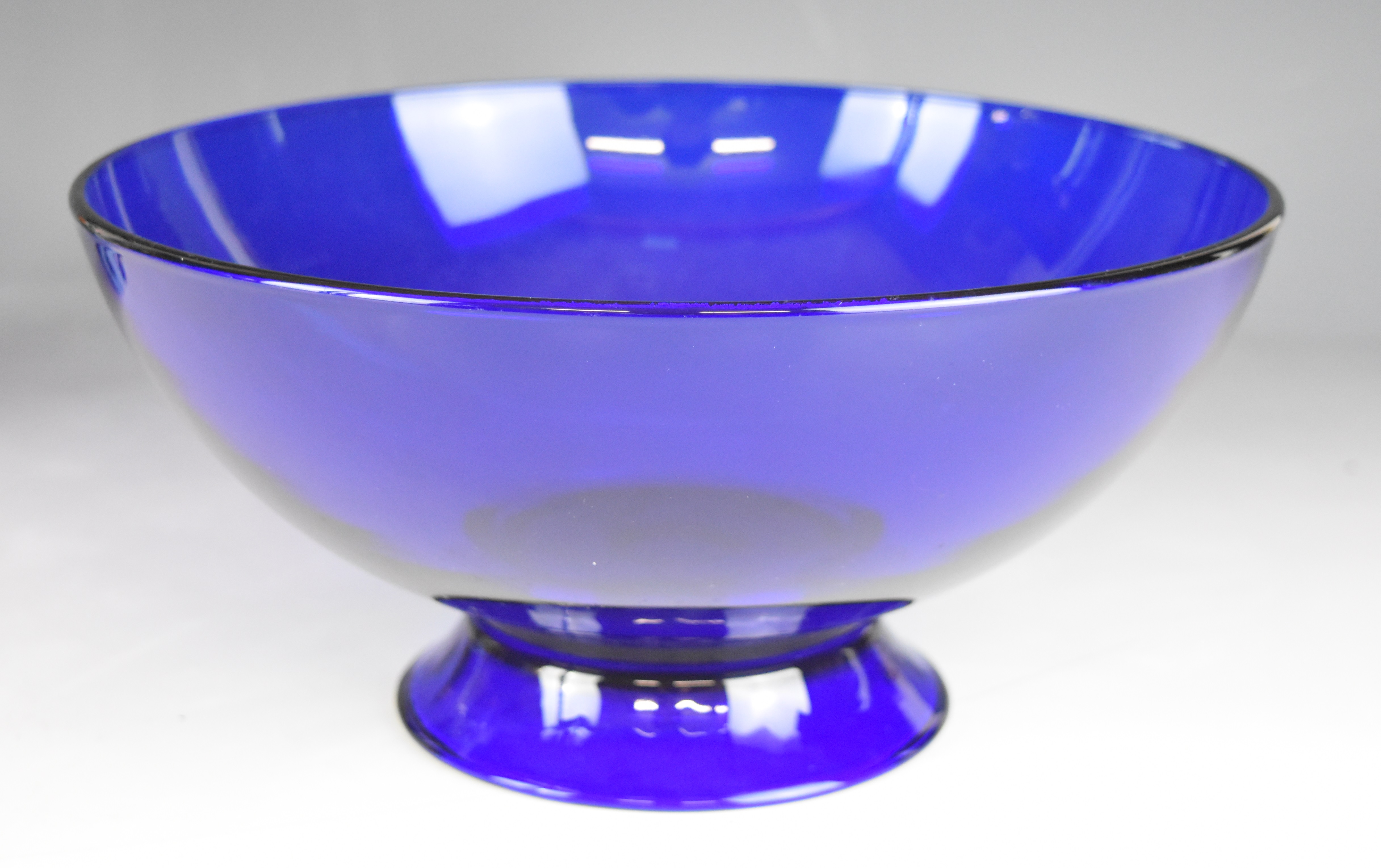 Bristol Blue pedestal glass bowl, Waterford Crystal scent bottle and bowl, Poole pottery vase and - Image 5 of 7
