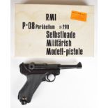 RMI P-08 Parabellum Selbstloade Militarish Luger pistol with chequered grips and dummy rounds, in