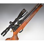 Titan/ Falcon .22 bolt-action PCP air rifle, probably by John Bowkett, with two 8-shot magazines,