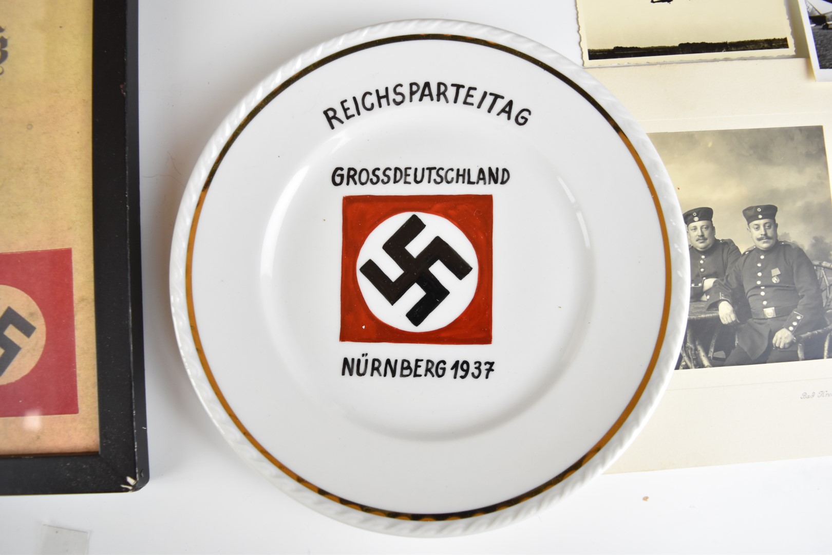 Reproduction German Nazi items including SS cigarette case, door plate, etc - Image 4 of 9