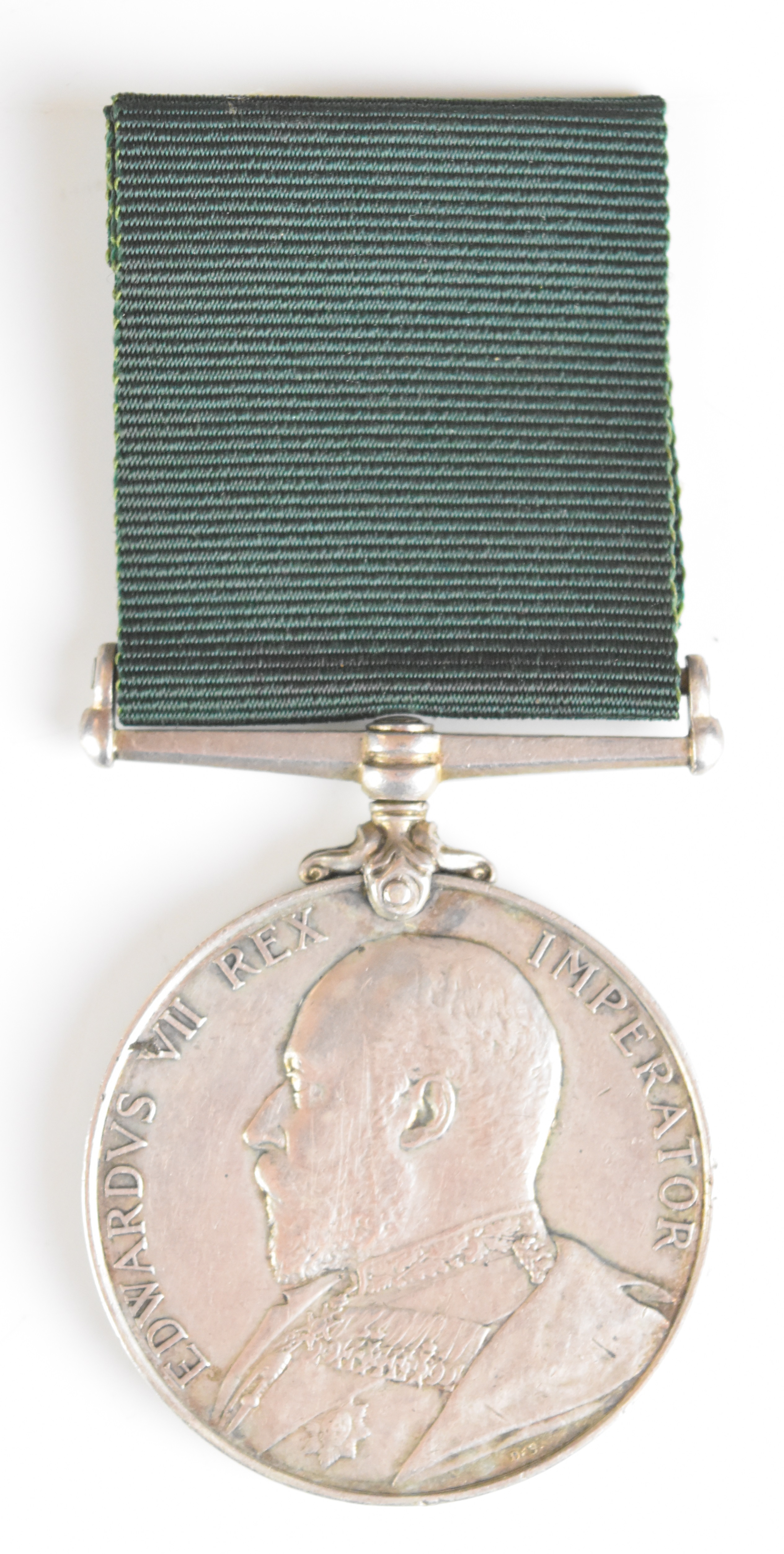 British Army Edward VII Volunteer Long Service Medal named to 3438 Pte D Chadwick, 1st Volunteer