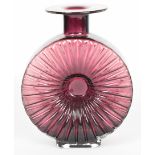 Helena Tynell for Riihimaen Lasi Riihimaki Aurinkopullo Sun Bottle glass vase in aubergine, 22.5cm