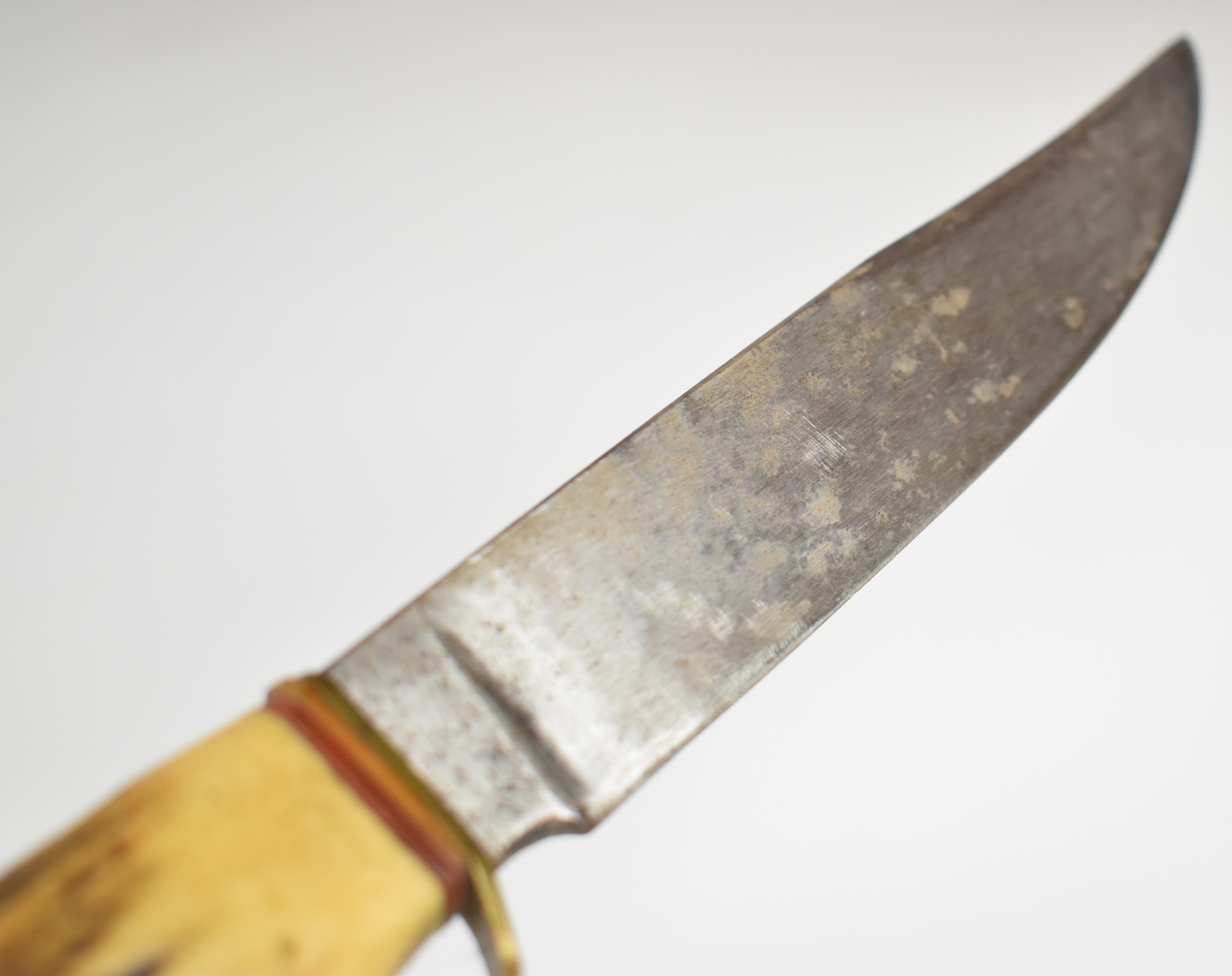 German Solingen Emil Voos 'Bowie' hunting knife with horn or similar grip, maker's mark to - Image 4 of 7