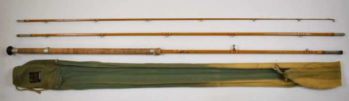 Hardy split Neo cane three piece salmon fly fishing rod 'The Shearwater' 15' #10 in original cloth