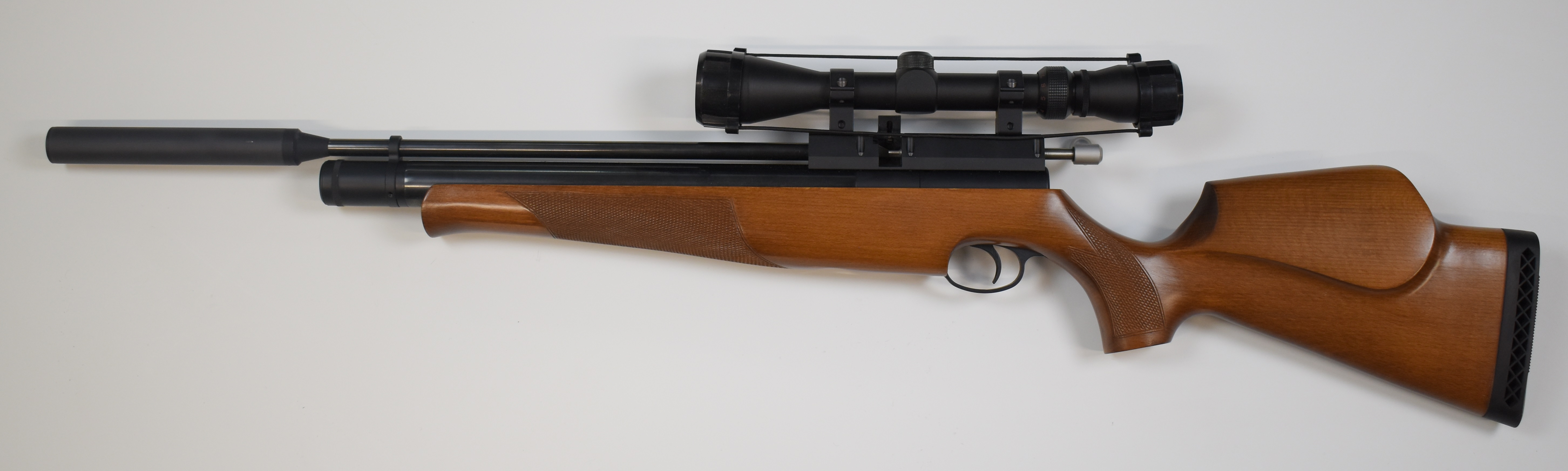 Air Arms S410 .22 PCP air rifle with chequered semi-pistol grip and forend, raised cheek piece, 10- - Image 7 of 11