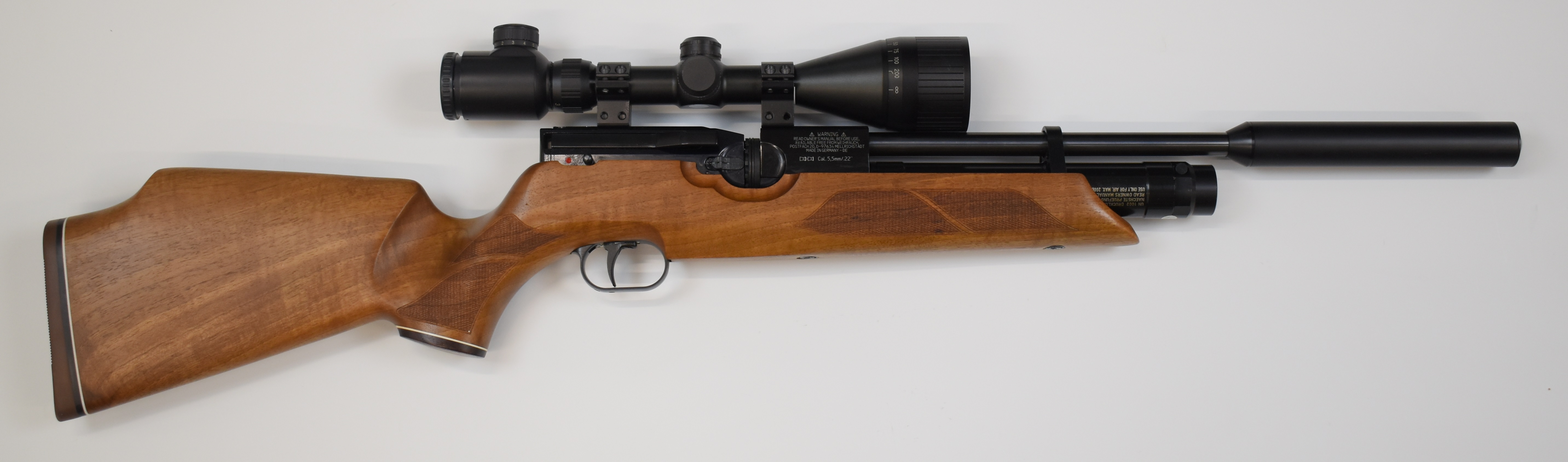 Weihrauch HW100 K S .22 PCP air rifle with chequered semi-pistol grip, raised cheek piece, - Image 2 of 11