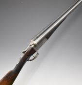 Alex Martin XXV 12 bore side by side ejector shotgun with named and engraved lock, scrolling