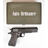 Cybergun Auto-Ordnance 1911 A1 US Army .177 CO2 air pistol with chequered faux wooden grips and