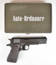 Cybergun Auto-Ordnance 1911 A1 US Army .177 CO2 air pistol with chequered faux wooden grips and