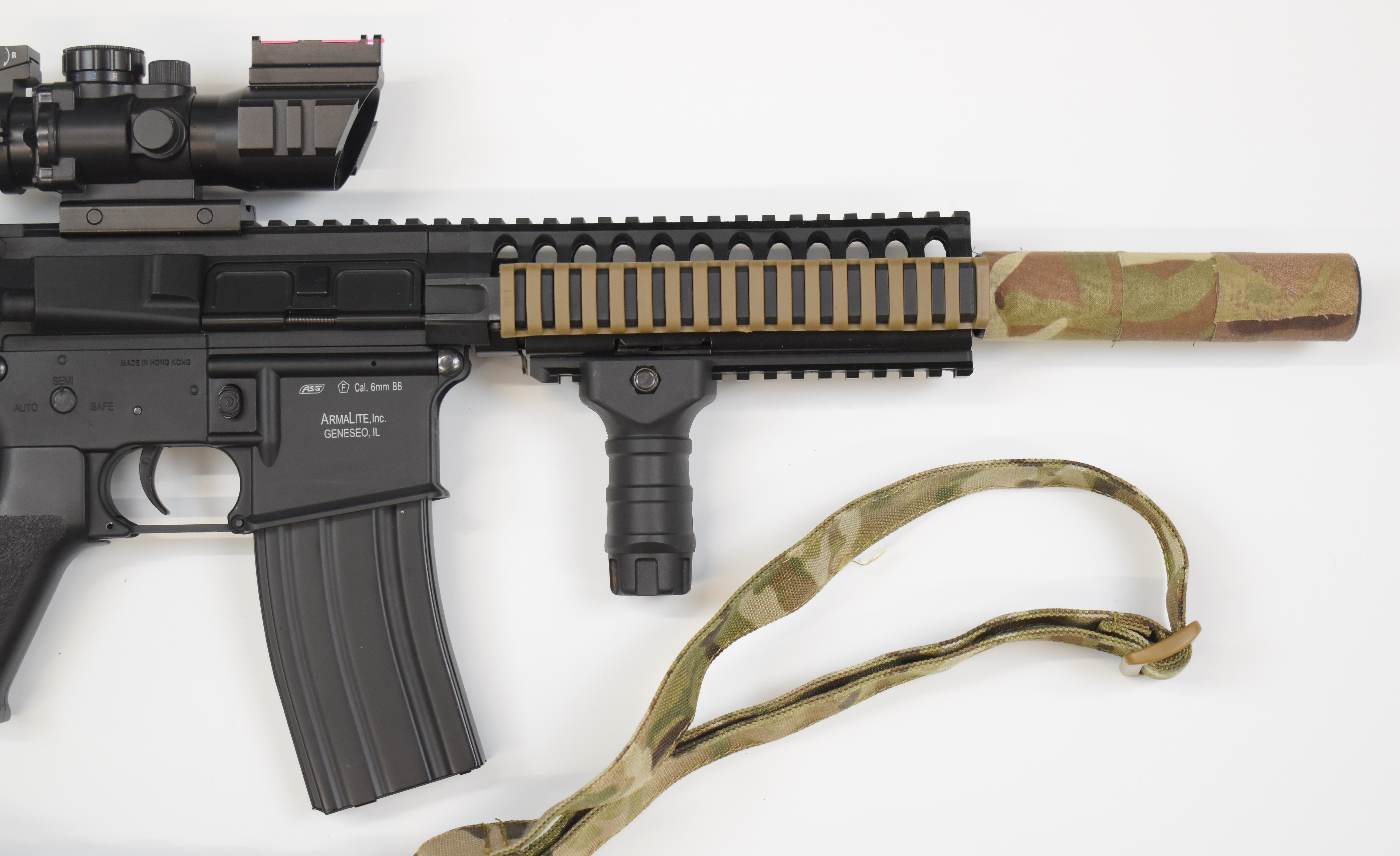 ASG Classic Army M4 assault style electric airsoft rifle with tactical stock, VLife scope and - Image 4 of 8