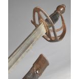 British Army Heavy Cavalry 1788 pattern Trooper's sword with three bar hilt, 92cm straight single