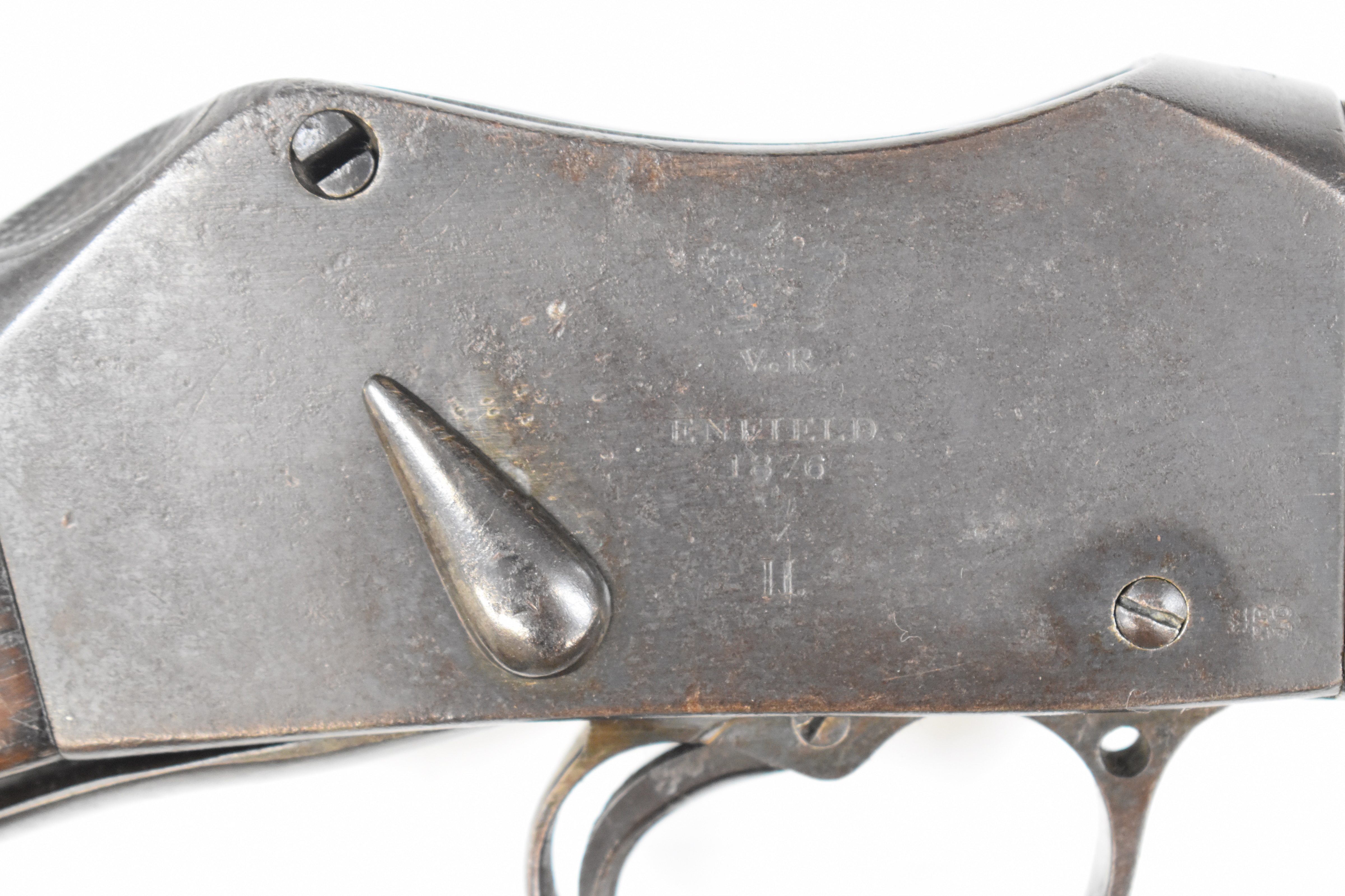 Enfield Martini-Henry Mark II .577/450 2-band carbine rifle with lock stamped 'VR Enfield 1876 - Image 10 of 10