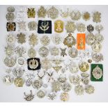 Collection of approximately 60 British Army Scottish Regiment badges including Royal Scots Guards,