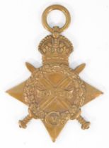 WW1 1914/1915 Star named to 7564 Pte W James, Devonshire Regiment