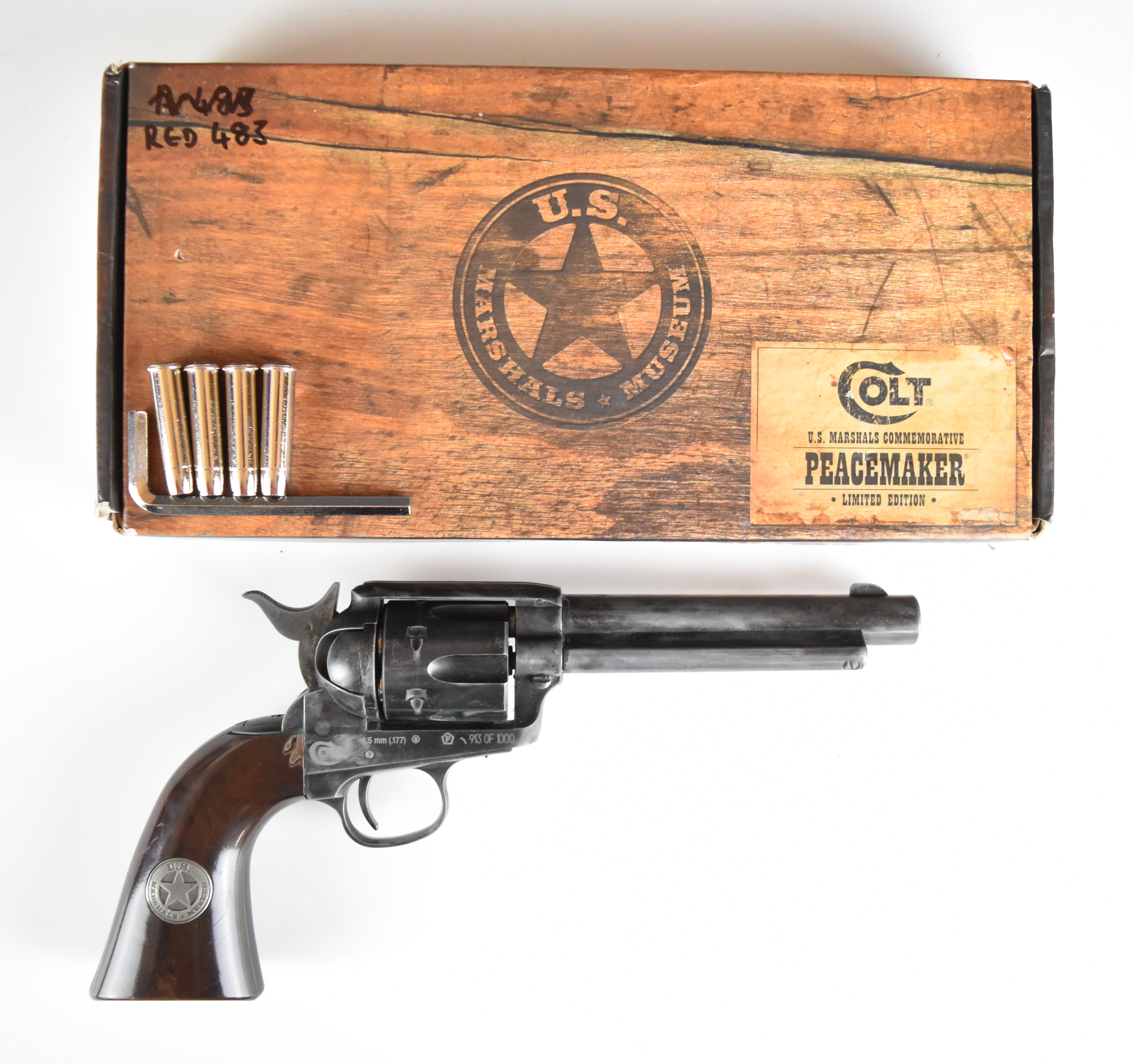 Umarex Colt Single Action Army .45 Peacemaker style .177 air pistol/ revolver with faux wooden