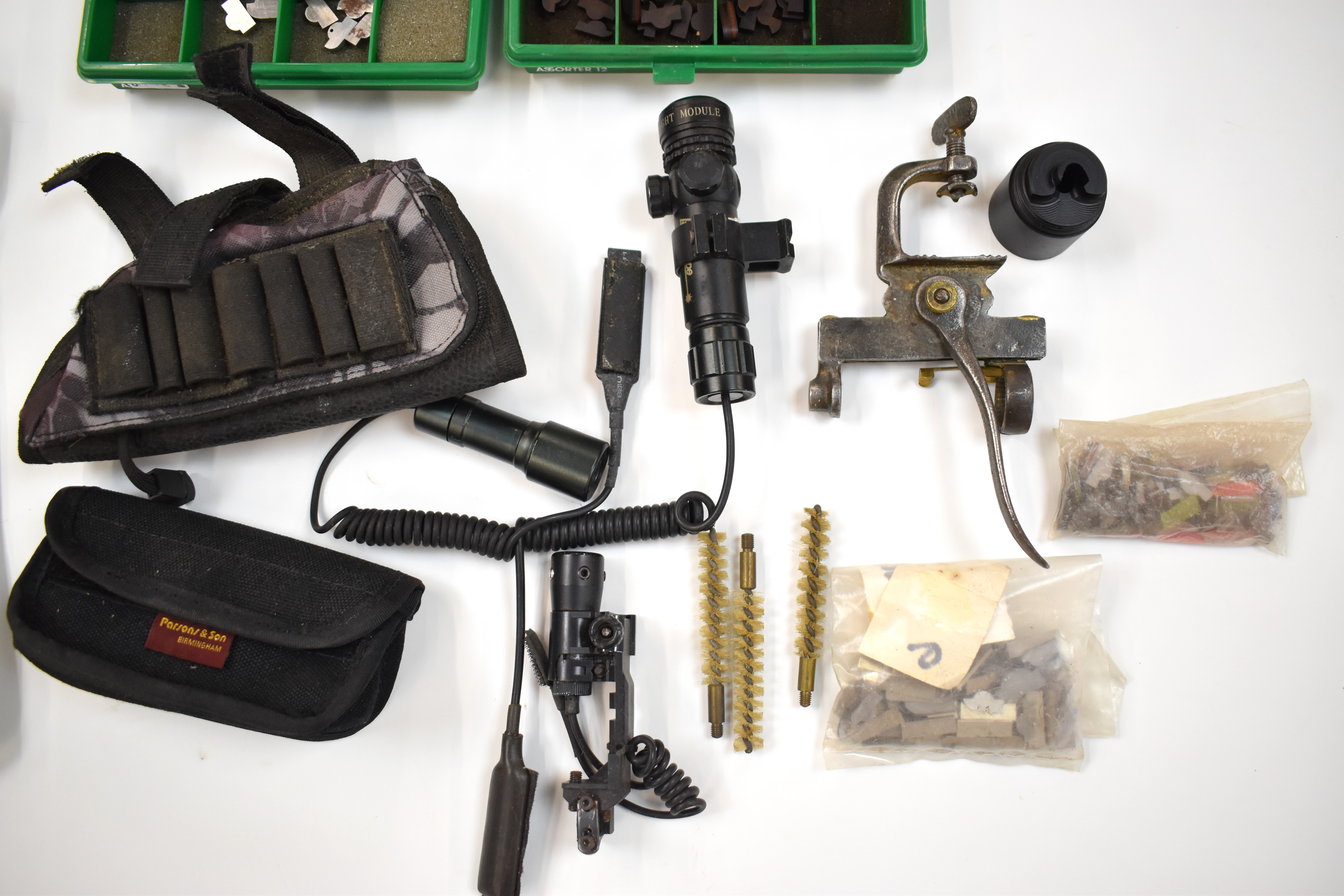 A collection of shooting accessories including gun foresights, Scope Enhancer, gun lights etc. - Image 4 of 5