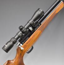 Daystate Huntsman Classic .177 PCP air rifle with monogrammed and chequered semi-pistol grip,
