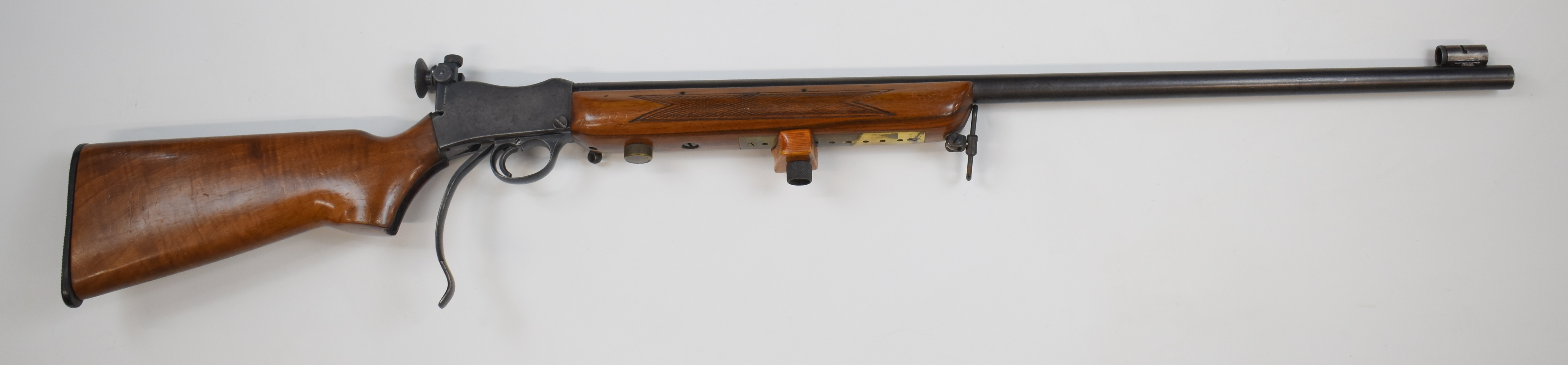 BSA .220 underlever-action target rifle with semi-pistol grip, raised cheek piece, sling mounts, BSA - Image 2 of 10