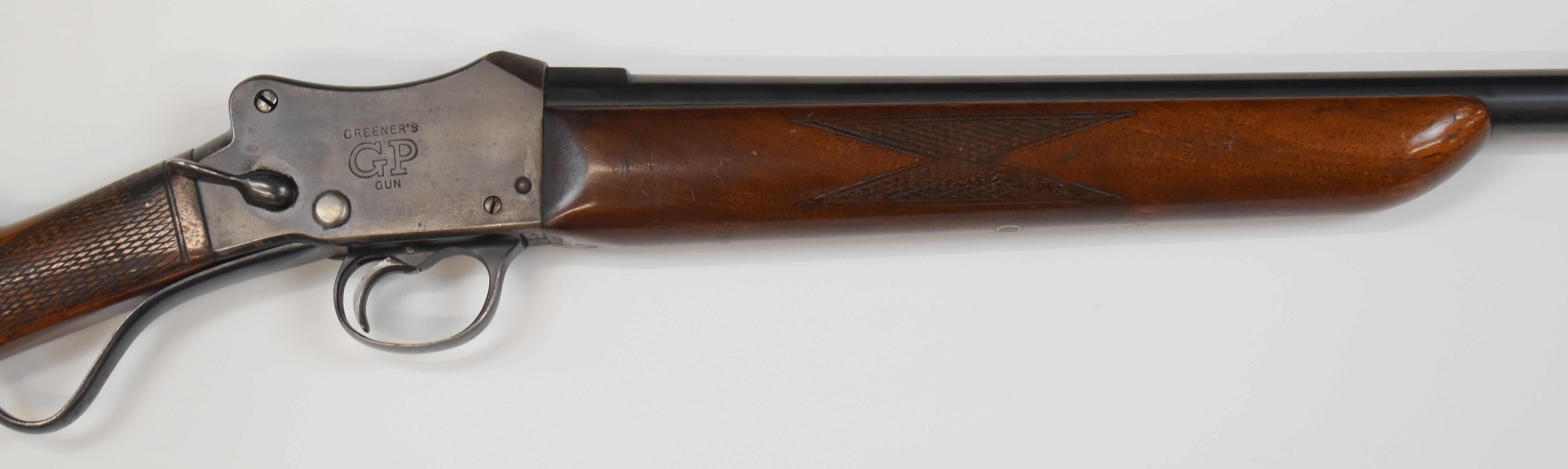 W W Greener Greener's GP Gun Martini underlever action 12 bore single barrelled shotgun with named - Image 4 of 11