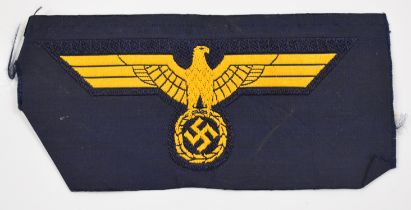 German WW2 Nazi Third Reich cloth Kriegsmarine eagle badge