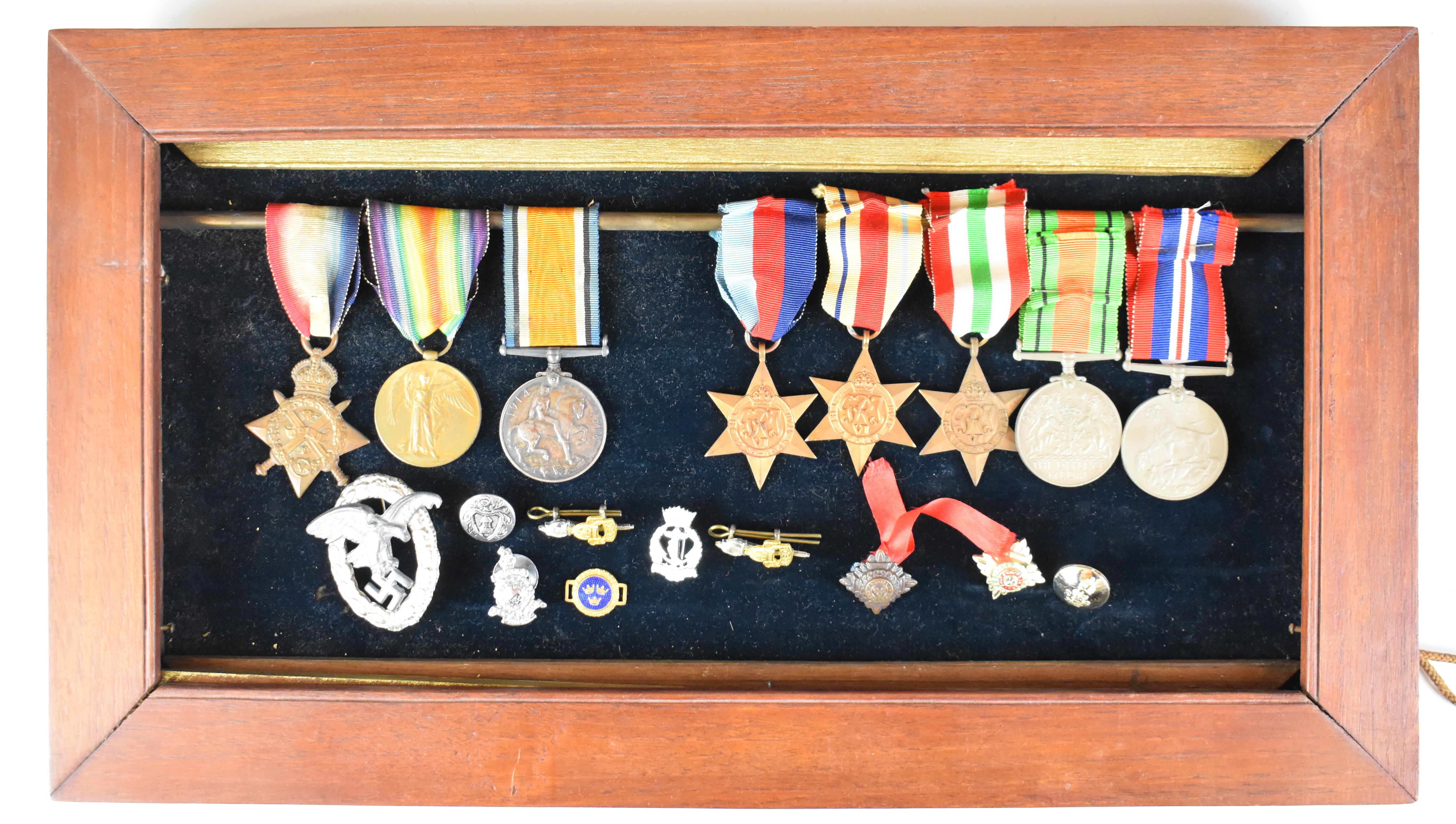 British WW1 and WW2 father and son medal groups comprising 1914/1915 Star, War Medal and Victory - Image 11 of 20