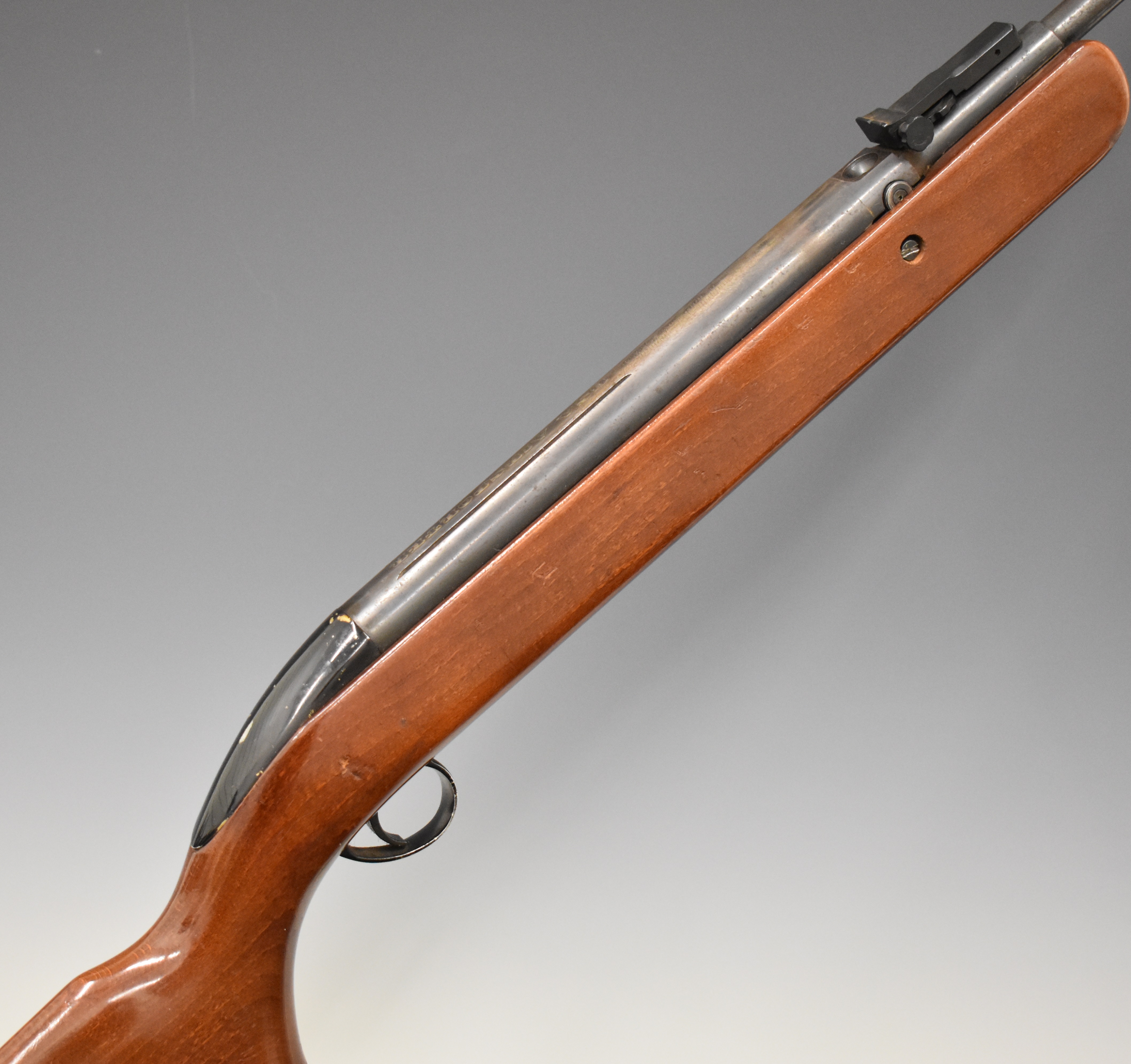 BSA Airsporter Mk1 .22 under-lever air rifle with semi pistol grip and adjustable sights, serial