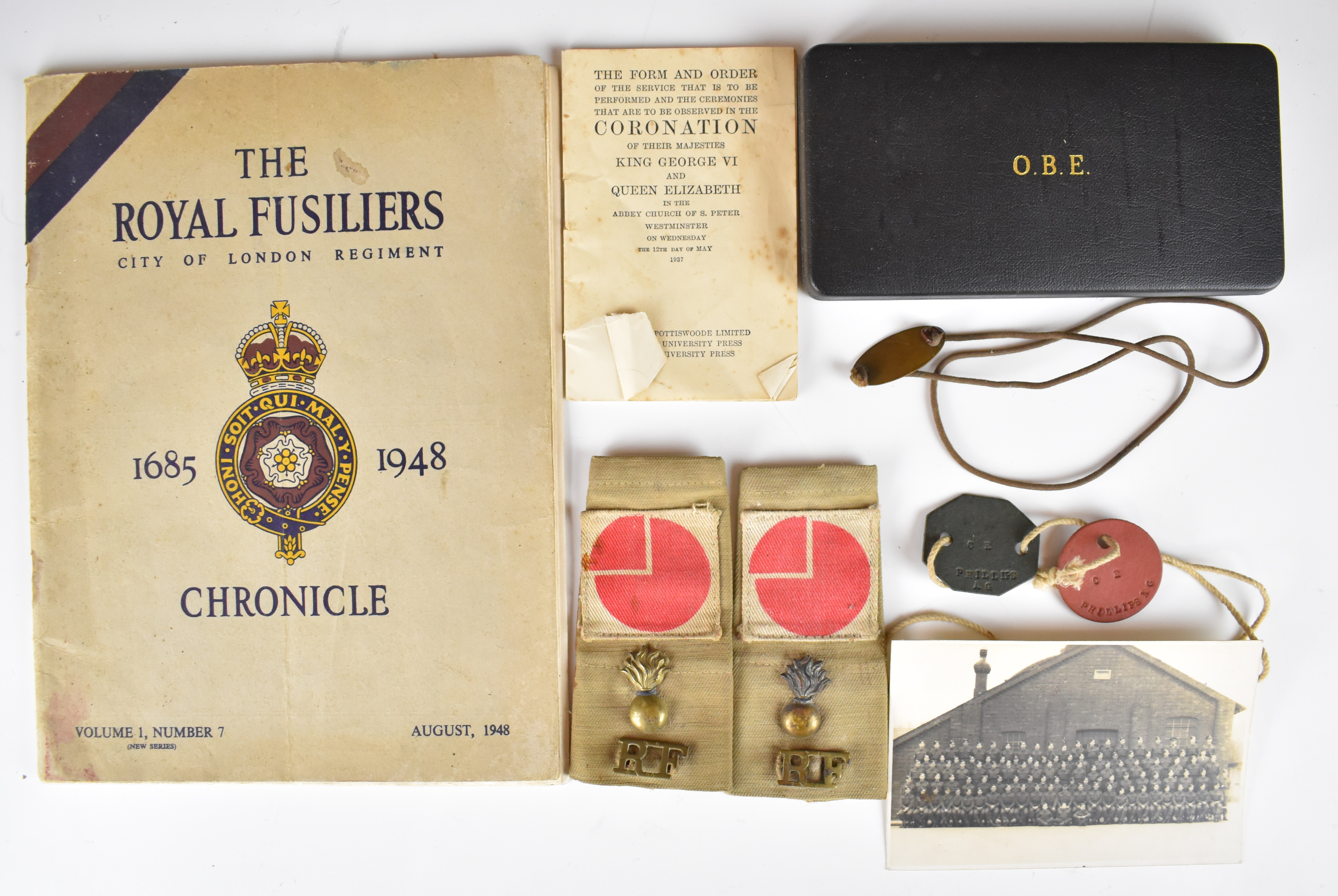 Father and son medals and associated ephemera for John Horace Philips (WW1 DCM group of six) and - Image 9 of 24