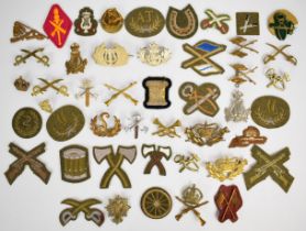 Collection of approximately 40 British Army metal and cloth proficiency / qualification badges