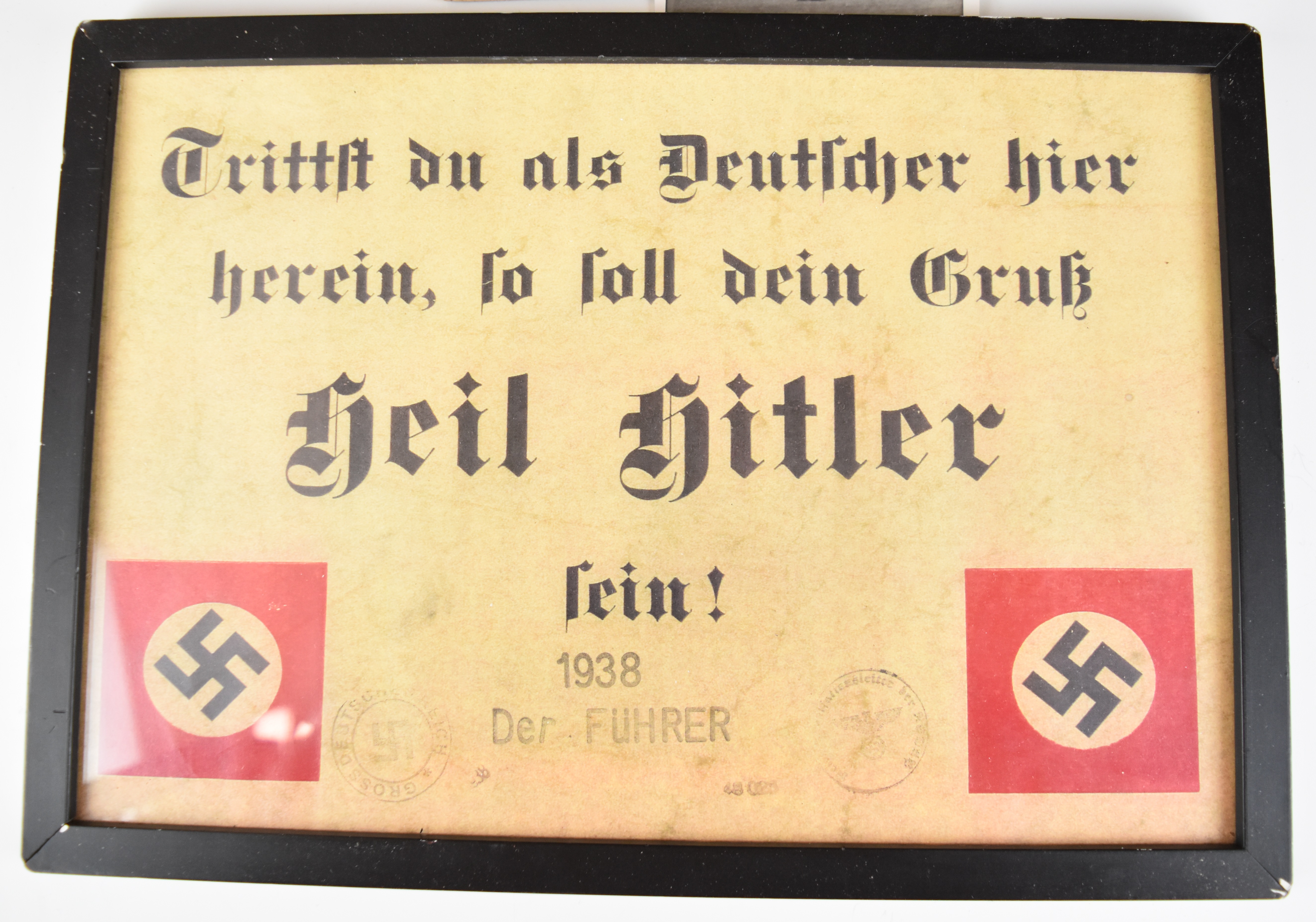 Reproduction German Nazi items including SS cigarette case, door plate, etc - Image 6 of 9